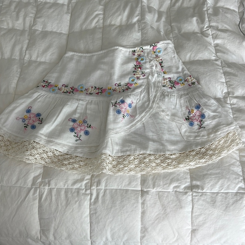 Mini Loveshackfancy skirt